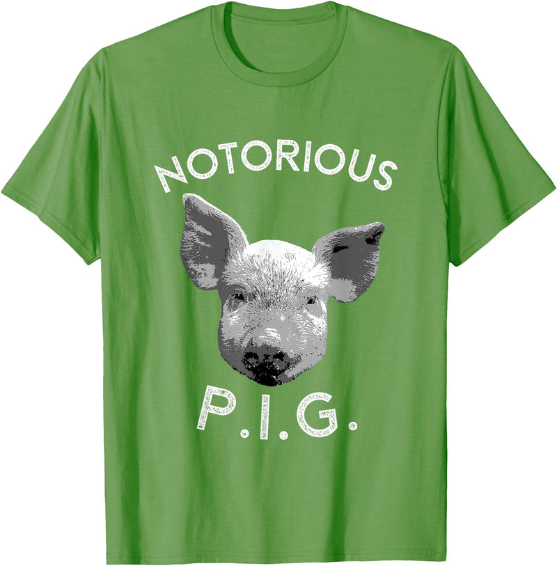Funny Piggy Smalls Bacon Lover Floribama Shore Tee Notorious PIG Funny Pet Pig Lover Cute Farmer Gift T-Shirt - Grass Green