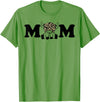 Highland Cattle Corner Messy Bun Life Hair Glasses highland cow mom T-Shirt - Grass Green