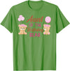 Family Birthday Bear Gifts Aunt of The Birthday for Girl Bear 1st Birthday Party Girl T-Shirt - Grass Green