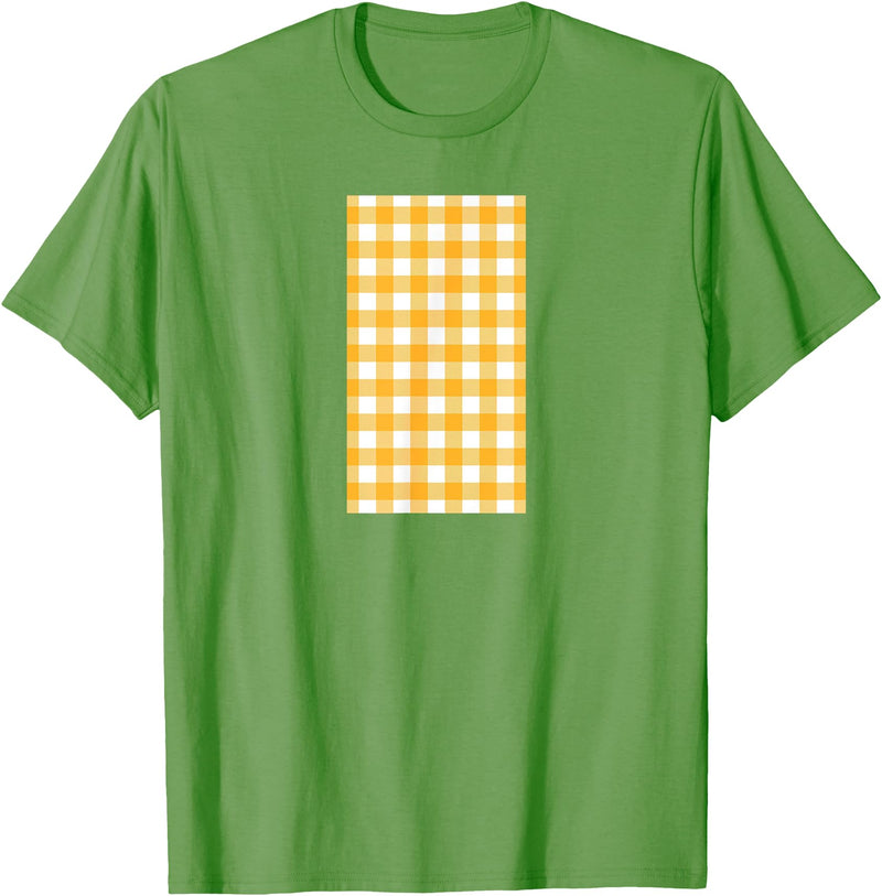 Buffalo Plaid and Checkered Squares Yellow Checkered Square Buffalo Plaid T-Shirt - Grass Green