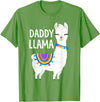 Birthday Llama Shirts Gift Daddy Llama Funny Father's Day Shirt Men, Dad, Dad Birthday T-Shirt - Grass Green