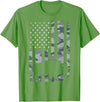 Usa Patriot American Bison Western Bufallo Bison USA Flag American Buffalo 4th of July T-Shirt - Grass Green