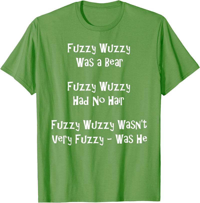 Speech Therapist Gifts - Tongue Twisters! Fuzzy Wuzzy Was a Bear... Best Tongue Twister Gift T-Shirt - Grass Green
