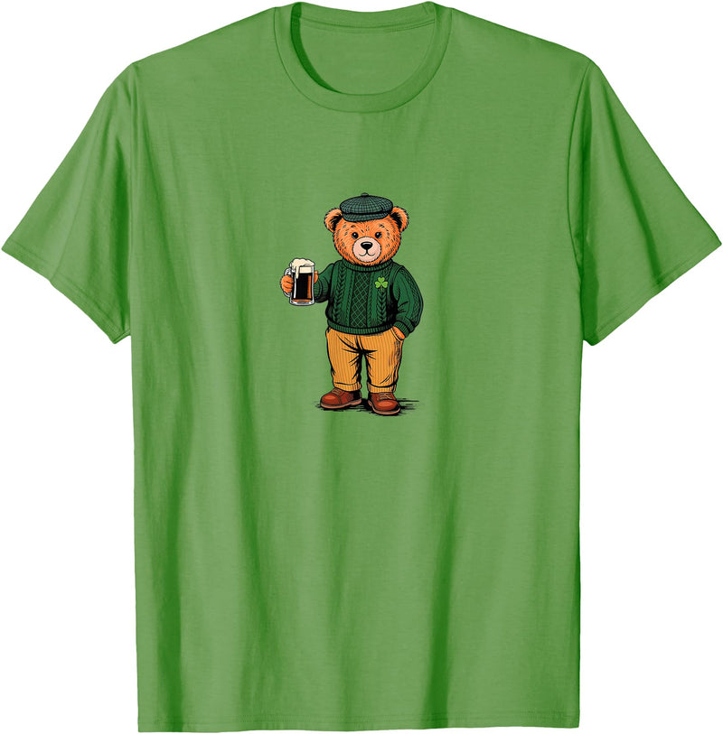 St Patricks Day Bear t -shir t St Patricks Day Bear T-Shirt - Grass Green