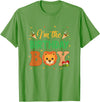 Birthday Boy Family Matching Lion I'm The Birthday Boy Lion Family Party Decorations T-Shirt - Grass Green