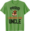 Cute Longhorn Cow Family Apparel Proud Longhorn Cow Uncle Cute Longhorn Cow Family T-Shirt - Grass Green