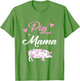 Funny Pig Lover Piggy Squad Gift For Women Pig Mama Funny Pig Mom Gift For Women Piggy Squad T-Shirt - Grass Green