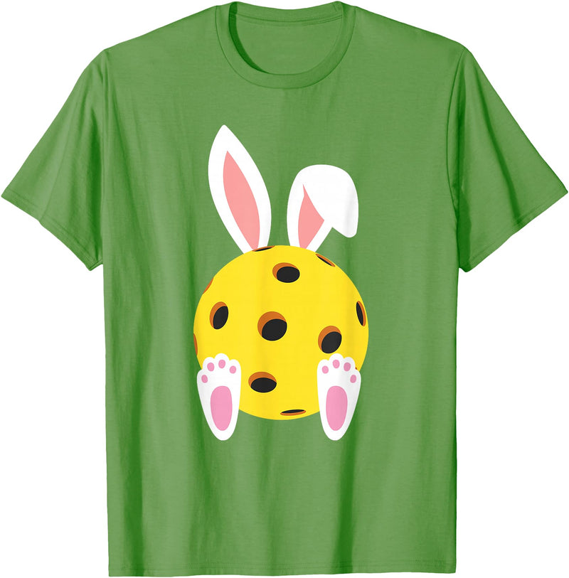 Cute Rabbit Lover Bunny Graphic T-Shirt (Black) in Grass Green