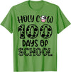 Holy Cow 100 Days Of School teachers Students Kids T-Shirt - Grass Green