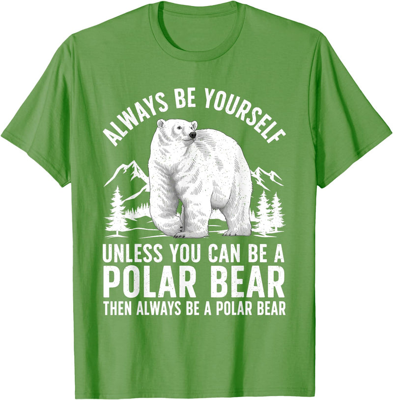 Polar Bear Gift Polar Bear Accessories & Stuff Cool Polar Bear Design For Men Women Animal Polar Bear Lover T-Shirt - Grass Green
