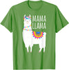Mama Llama Lover Gifts by Memme Mama Llama Shirt for Women T-Shirt - Grass Green