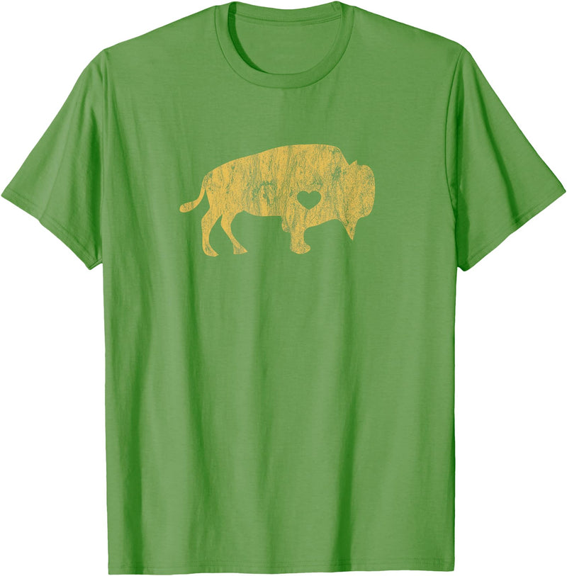 I Love Wild Buffaloes Gift Company I Love Buffaloes Golden Buffalo Bison Lover Gift Ideas T-Shirt - Grass Green