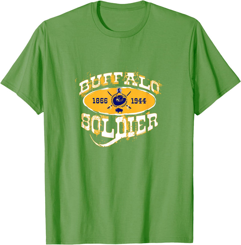 Historically Tee Buffalo Soldier T-Shirt - Grass Green