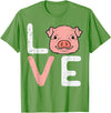 Pig Lover Shirts For Men Women Kids Love Pig Cute Hog Farmer Swine Farm Animal Women Kids Men T-Shirt - Grass Green