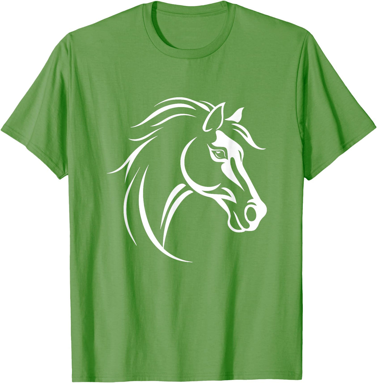 Horse Designs. Horse Equestrian Riding Graphic T-Shirt - Grass Green