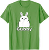 Gubby Rabbit Anime Funny Character Cute Grumpy Bunny T-Shirt in Grass Green