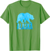 Wild Animal Alaska State Animal Polar Bear Ice Souvenir T-Shirt - Grass Green