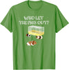 Guinea Pig Fan Gift Designs Who let the Pigs out I Funny Guinea Pig T-Shirt - Grass Green
