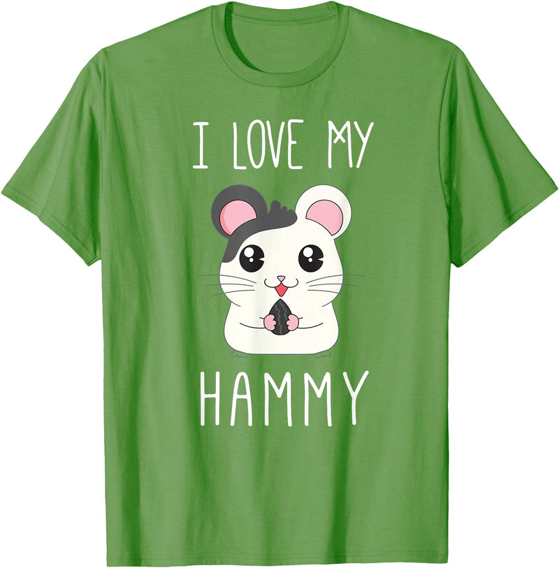 I Love My Hammy T Shirt for Hamster Lovers T-Shirt - Grass Green