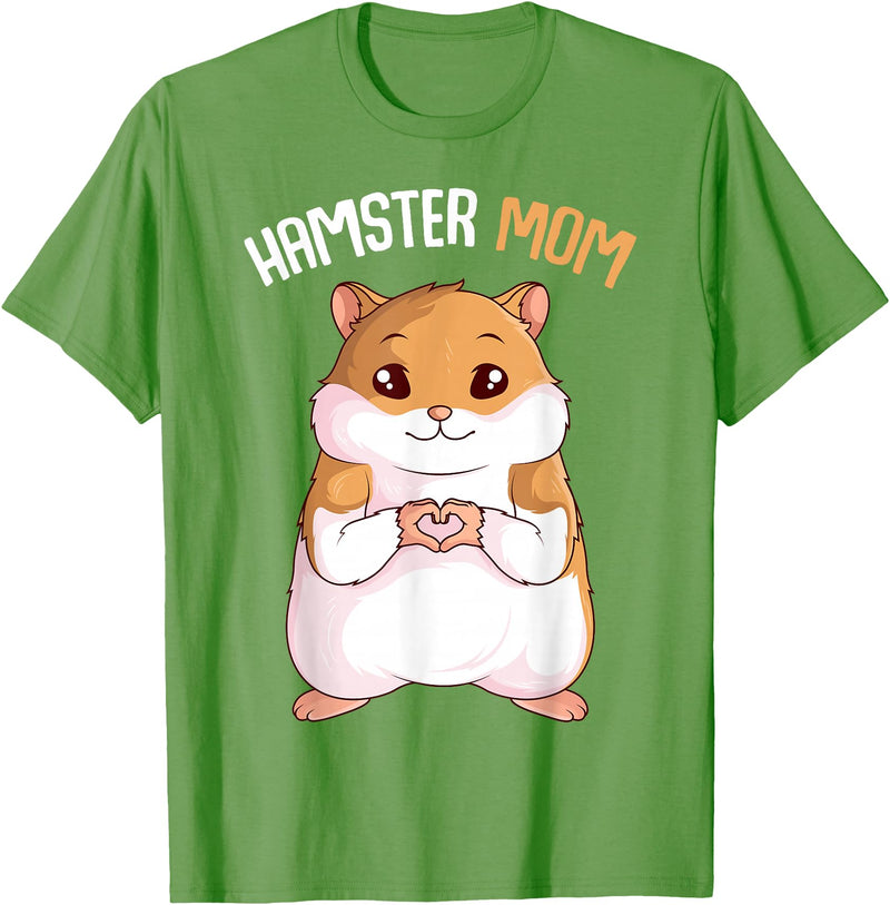 Women's Hamster Mom Hammy Girls T-Shirt - Grass Green