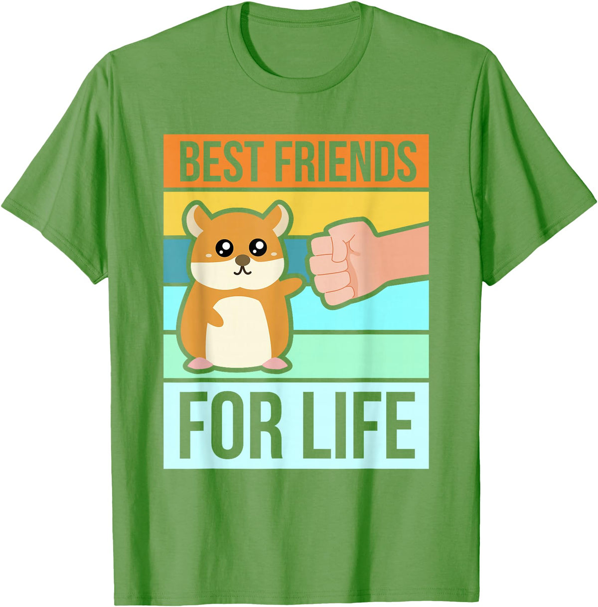 Funny Cute Hamster Gifts Face T-Shirt Best Friends T-Shirt - Grass Green