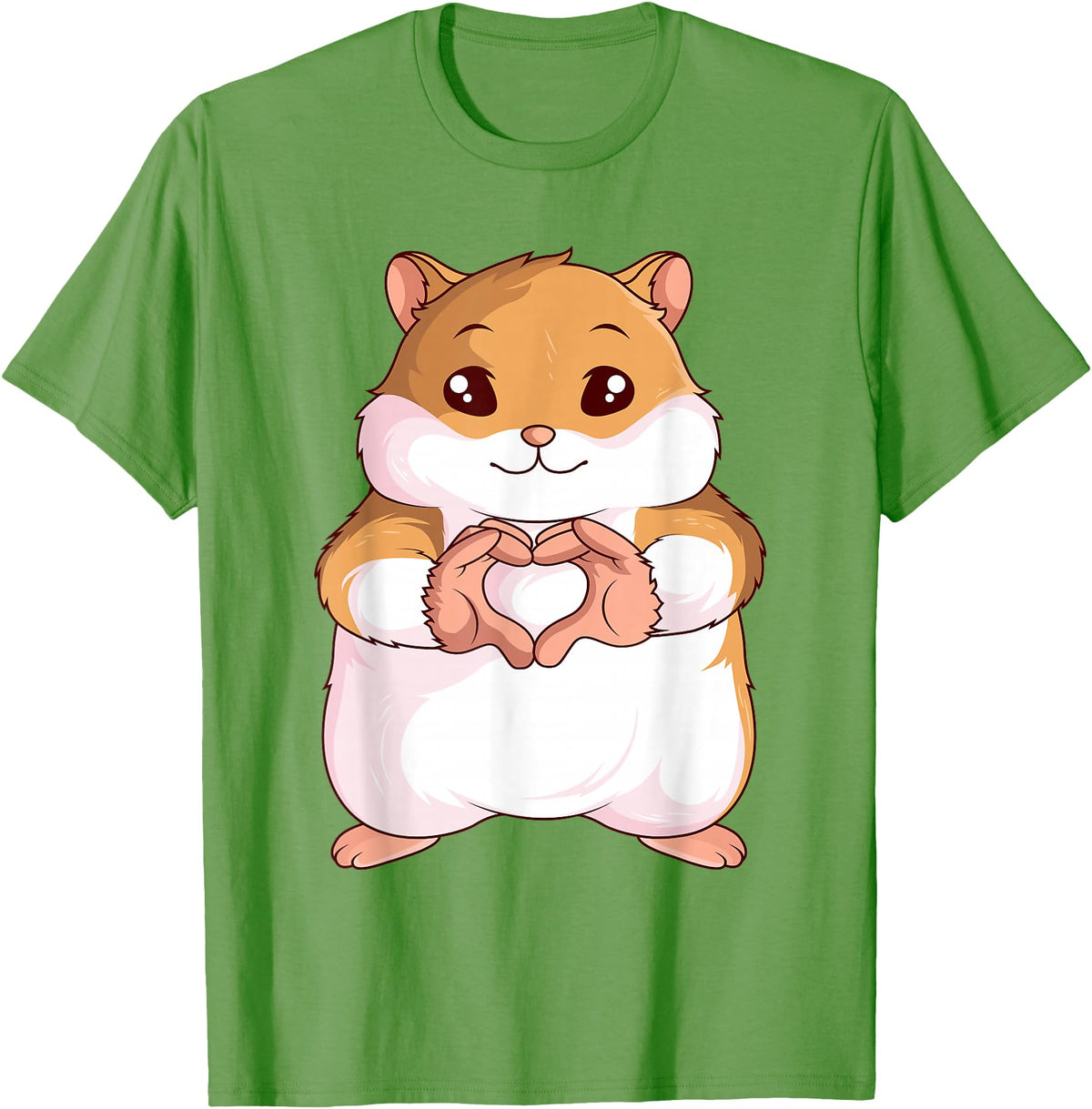 Hamster Lovers Girls Ladies T-Shirt - Grass Green