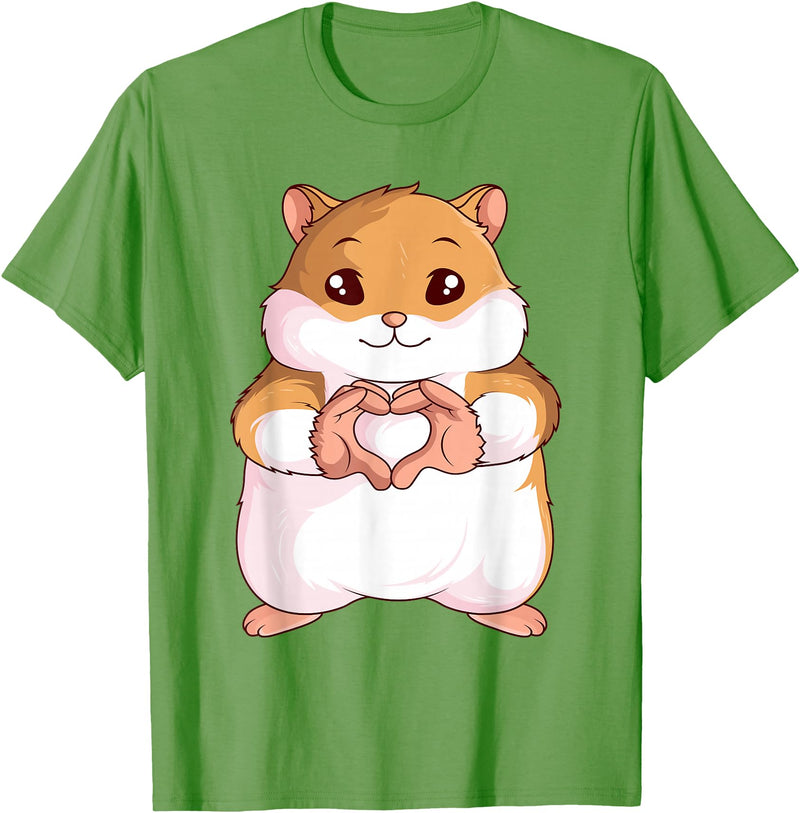 Hamster Lovers Girls Ladies T-Shirt - Grass Green
