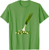 Stylish Lazy Halloween Costumes Funny Green Onion Scallion DIY Lazy Halloween Costume T-Shirt - Grass Green