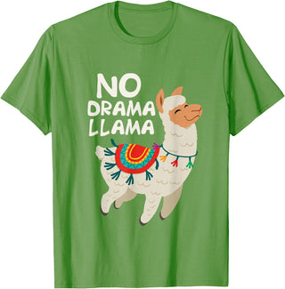 Give Me My No Drama Llama Co No Drama Llama Funny Lama T-Shirt - Grass Green