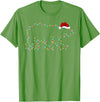 Xmas Lighting Polar Bear Christmas Gifts Polar Bear Xmas Lighting Santa Hat Polar Bear Christmas T-Shirt - Grass Green