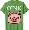 Pig Lover Shirts For Men Women Kids Oink Pig Face Cute Hog Head Girls Boys Kids Toddler Women T-Shirt - Grass Green