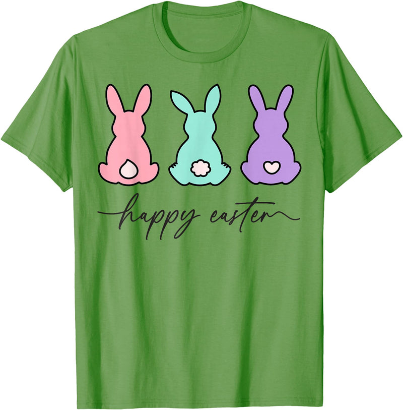 Happy Easter Bunny Rabbit Egg Hunt for Men, Women and Kids T-Shirt in Grass Green