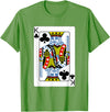 Card Deck Costume Shirt Co King of Clubs Playing Card T-Shirt Poker Player Costume T-Shirt - Grass Green
