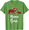 Cute Xmas Gifts Tartan Bear Cub Matching Costumes Mama Bear Buffalo Red Plaid Christmas Pajama Family Outfits T-Shirt -