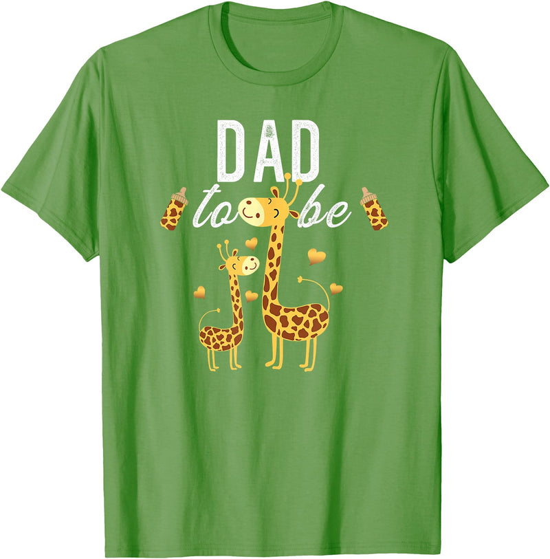 Giraffe Baby Shower Party Clothing For Dad Dad To Be Giraffe Baby Shower Cute T-Shirt - Grass Green