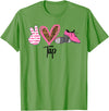 Peace Love Tap Tap Dance Shoes Pink T-Shirt - Grass Green