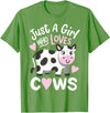 Just a Girl Who Loves Cows Co. Cow Just a Girl Who Loves Cows T-Shirt - Grass Green