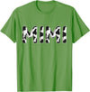Cow Pattern Print Family Matching Birthday Shirts Cow Mimi Birthday Family Matching Mothers Day Boy Girl Farm T-Shirt -