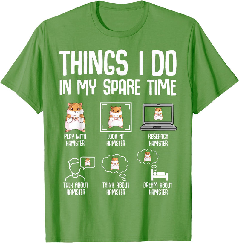 Hamster Women Kids Girls T-Shirt - Grass Green