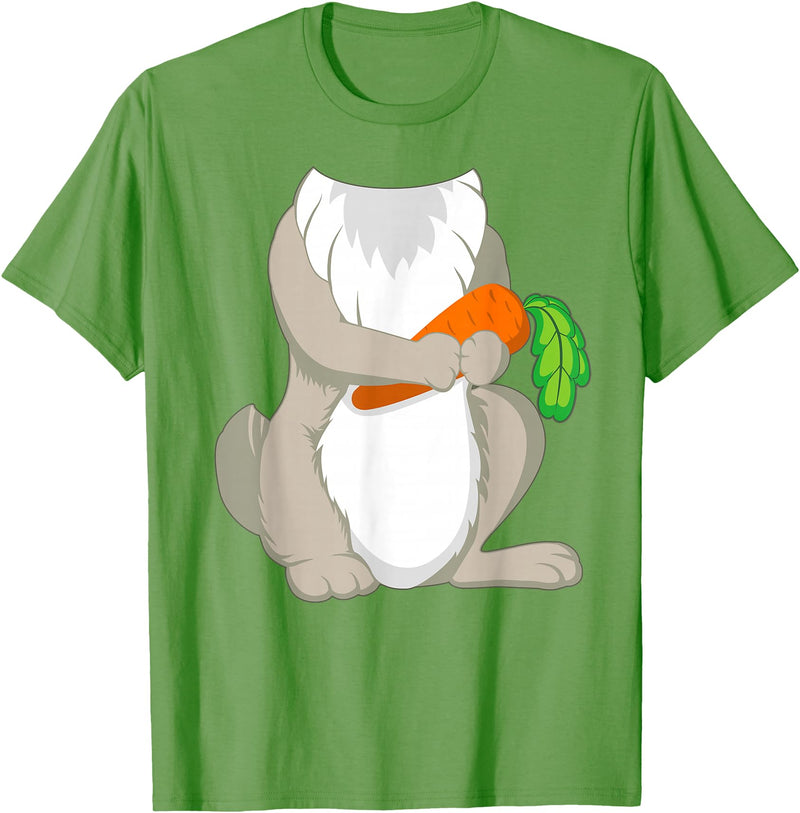 Rabbit Costume for Halloween Bunny Animal Cosplay T-Shirt in Grass Green