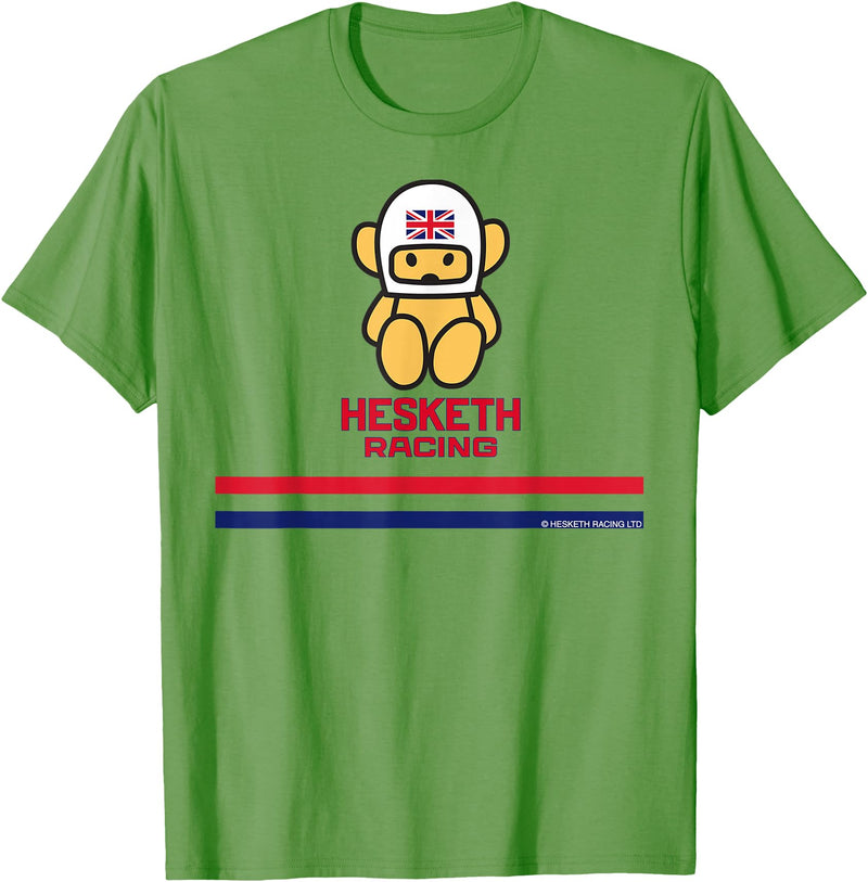 Hesketh Racing Logo World Champion Team Stripes Mascot Retro T-Shirt - Grass Green