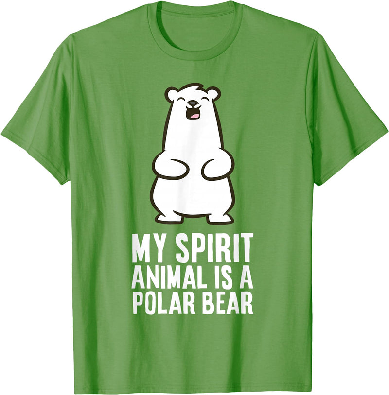 Cute Polar Bear Gifts And Tees My Spirit Animal is A Polar Bear T-Shirt - Grass Green
