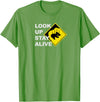 Drop Bear Meme Beware Drop Bears Look Up Stay Alive Funny Aussie TShirt T-Shirt - Grass Green