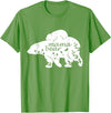 Funny Mama Bear Family Matching Gifts Clothing Mama Bear T-Shirt - Grass Green