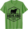 Farm Highland Cow Men Cattle Clothing Agriculture Scottish Highland Cow for Cattle Farmers T-Shirt - Grass Green