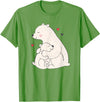 Sassy Southern Charm & Grace Cute & Unique Polar Bear Mama & Baby Cub Love T-Shirt & Gift T-Shirt - Grass Green