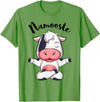 AdnDesigns Co. Funny Cow Yoga Shirts & Gifts Namoostee Cow Shirt Women Girls Cow Lover Gifts Namaste Yoga T-Shirt - Grass