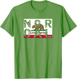 CA Shirt Co. California Republic T-Shirt | NOR CAL T-Shirt T-Shirt - Grass Green