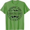Lassen Volcanic National Park California USA Retro Lassen Volcanic National Park T-Shirt - Grass Green