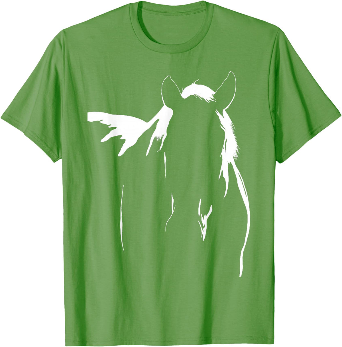 Horse Silhouette Graphic Art Today Horse Silhouette Graphic Art Design T-Shirt - Grass Green
